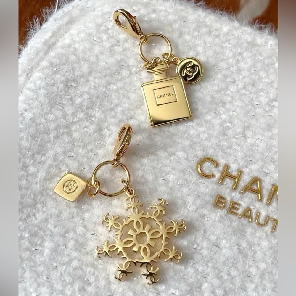 CHANEL Gold Charm Set